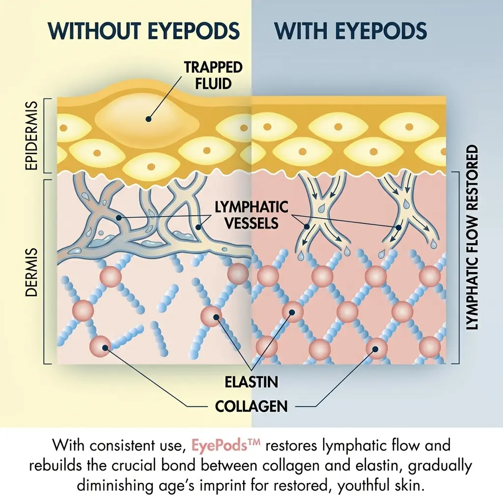 Young Skin vs Aging Skin collagen diagram